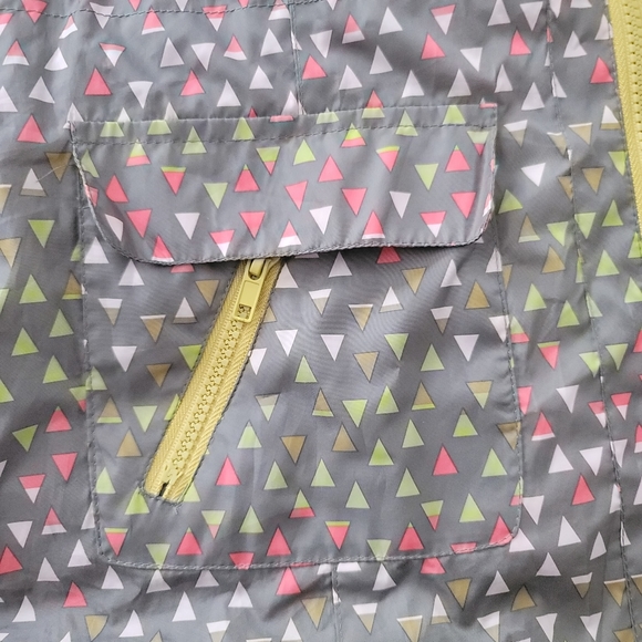 MOSSIMO SUPPLY CO Zip Up Multicolor Print Hooded Windbreaker Jacket Women's L - Picture 11 of 11